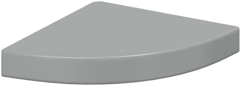 vidaXL Floating Corner Shelves 2 pcs High Gloss Gray 9.8"x9.8"x1.5" MDF