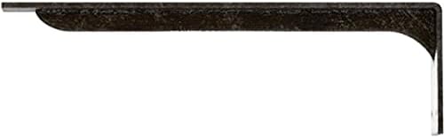 Ekena Millwork BKTM02X20X06EBAWS Steel Bracket Embrey, 2" W x 20" D x 6 1/2" H, Antiqued Warm Silver