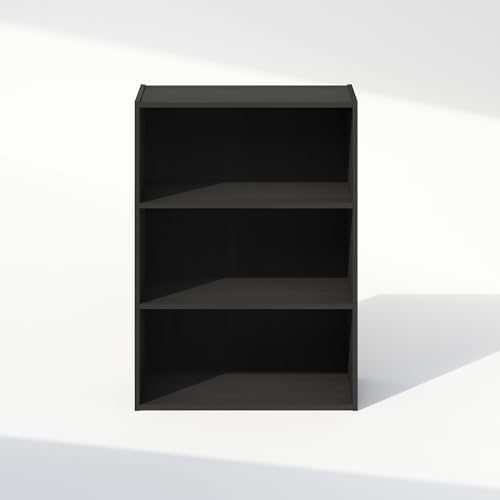 Furinno Simple Book Shelf, 3-Tier Bookshelf, Storage Shelves Bookcase, 9.7 x 23.7 x 31.5, for Living Room, Bedroom, Home