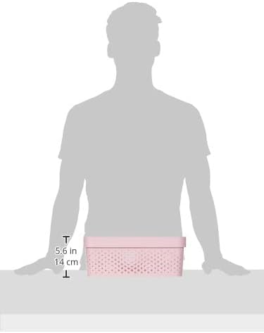 CURVER Infinity 17L Recycled Storage Basket - Multi Purpose Storage, Stackable and Nesting - 35.5 x 26.7 x 13.7 cm - Pink