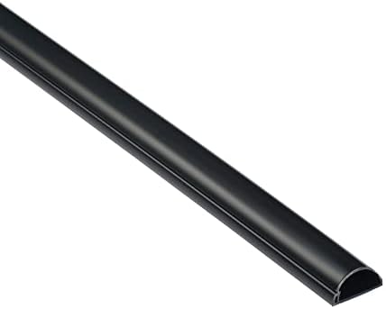 D-Line Half Round Cord Hider, Patented Cable Cover, Hide TV Wall Mount Wires, Raceway for Cords, Decorative Wire Covers,