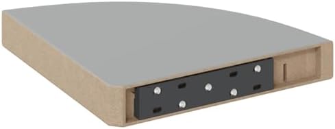 vidaXL Floating Corner Shelves 2 pcs High Gloss Gray 9.8"x9.8"x1.5" MDF