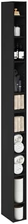 Furinno Fulda Book Shelf, 10-Tier Bookshelf, Space Saving Storage Shelf Bookcase, 9.2 x 5.9 x 78.7, for Living Room, Bed