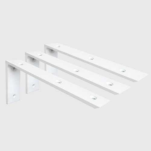 WINKER Countertop Support Bracket 4 Pack Heavy Duty 3/8" Thick Hidden L Shelf Bracket 20" x 8" x 2.5" Metal Corbels for 