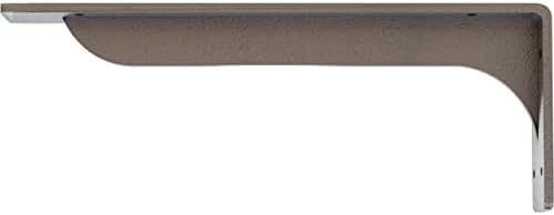 Ekena Millwork BKTM02X14X05EBHSV Steel Bracket Embrey, 2"W x 14"D x 5 1/4"H, Hammered Silver