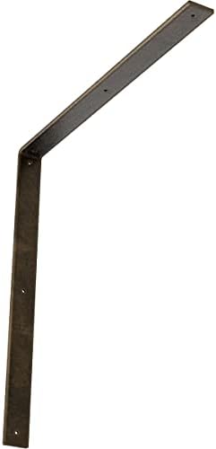 2" W x 24" D x 24" H Hamilton Steel Bracket, Antiqued Pale Gold