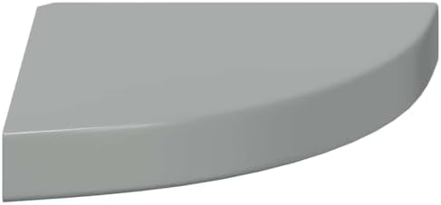 vidaXL Floating Corner Shelves 2 pcs High Gloss Gray 9.8"x9.8"x1.5" MDF