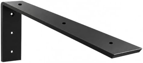 WINKER Countertop Support Bracket 1 Pack Heavy Duty 3/8" Thick Hidden L Shelf Bracket 12" x 6" x 2.5" Metal Corbels for 
