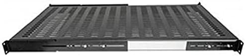 Intellinet 19 Inch Sliding Shelf, 1U, 800 to 1000 mm Depth, Shelf Depth 550mm, Black
