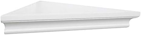 ZGZD White Corner Shelf Wall Mounted Storage Display Shelves for Home Decor, Set of 2