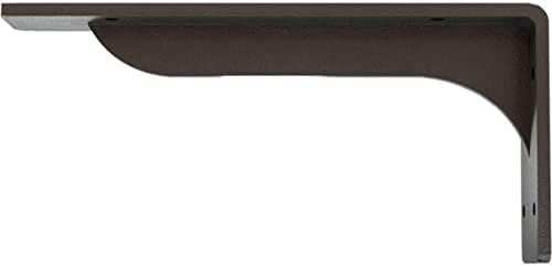 Ekena Millwork BKTM02X10X04EBHGY Steel Bracket Embrey, 2"W x 10"D x 4 3/4"H, Hammered Gray