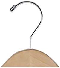 NAHANCO 81-17CH20 17" Economy Wooden Shirt/Dress Hanger with Notches, Chrome Hook, Natural (Pack of 20)