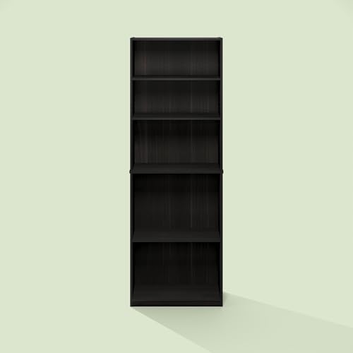 Frei Bookcases, Bookshelf, 71 Inch Tall 5 Tier Display Bookcase, with Adjustable Shelves, for Home Office, Living Room, 