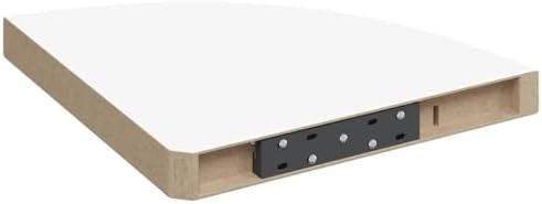 vidaXL Floating Corner Shelf High Gloss White 13.8"x13.8"x1.5" MDF