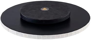 PEMAR 12.6” Pink Hydrangea Capiz Shell Lazy Susan, Handcrafted Dining Table Décor & Table Centerpiece, Elegant Beach Hou