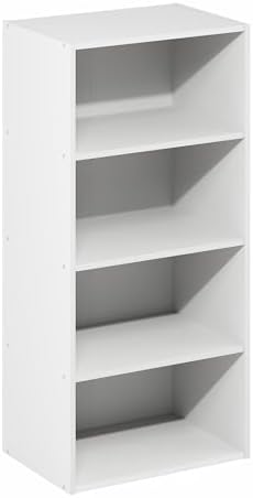 4-Tier Open Shelf Bookcase, Cube Storage Organizer Bookshelf, Book Shelf, 11 x 17 x 35, for Bedroom, Home Office, Living
