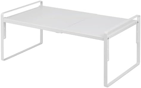 Nxconsu Cabinet Shelf Riser, Adjustable Cabinet Organizer, 12" Deep White