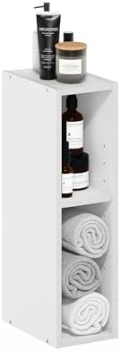Furinno Fulda Book Shelf, 2-Tier Narrow Bookshelf, Bookcase with 6-in Width Storage Shelf, 9.3 x 5.9 x 21.2, for Living 