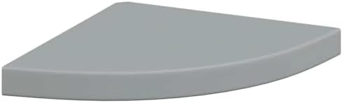 vidaXL Floating Corner Shelves 2 pcs Gray 13.8"x13.8"x1.5" MDF