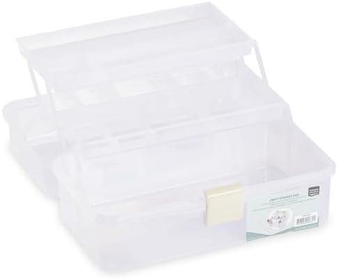 Vaessen Creative Storage Lid and Carry Handle, 3 Tiers, Sorting Box Tools, Crafts, Jewellery, Sewing Accessories or Othe