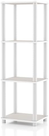 Homes: Inside + Out Apexa Modern 4-Tier Narrow Shelving Units, Collectibles Display Shelves, Easy Assembly Standing Shel