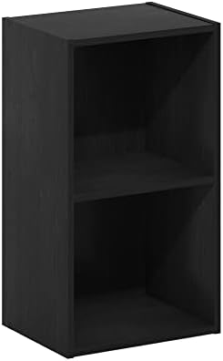 Furinno PASIR Book Shelf, 2-Tier Modern Bookshelf, Open Shelves Bookcase 9 x 12 x 21, Easy Assembly, for Living Room, Be