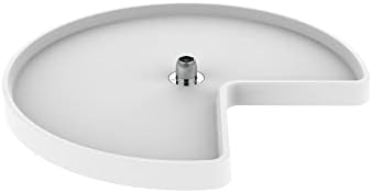 REV-A-SHELF Polymer Kidney-Shaped 1-Shelf Lazy Susan Shelf for Corner Base Cabinets (No Post Included)