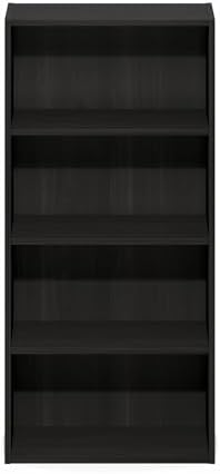 Furinno Basic Book Shelf, 4-Tier Bookcase with Open Shelf, Bookshelf, Cube Storage Organizer, 7 x 17 x 35, for Living Ro