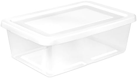 Sterilite Storage Box Stackable Tote, White, 12 Quart, 45 Pack