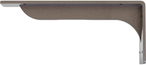 Ekena Millwork BKTM02X12X05EBHSV Steel Bracket Embrey, 2"W x 12"D x 5 1/4"H, Hammered Silver