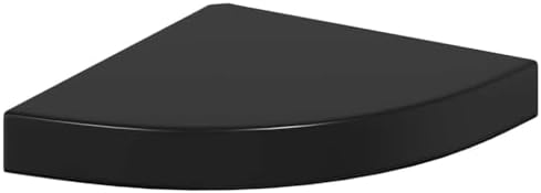 vidaXL Floating Corner Shelf High Gloss Black 9.8"x9.8"x1.5" MDF