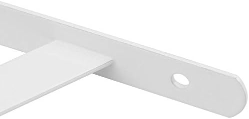 Acrux7 4 Pack White Steel Shelf Brackets 12x8inch - Heavy Duty L Brackets with Screws, White Metal Shelf Brackets - Perf