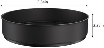 VAEHOLD Lazy Susan Stainless Steel Black Spice Rack Turntable for Pantry Cabinet - Decorative Trays Storage Containers O