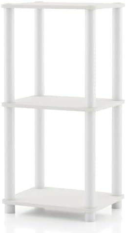 Homes: Inside + Out Apexa Modern 3-Tier Narrow Shelving Units, Collectibles Display Shelves, Easy Assembly Standing Shel