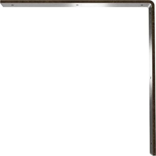 2" W x 14" D x 14" H Hamilton Steel Bracket, Antiqued Pale Gold