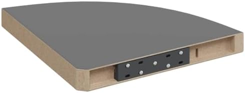 vidaXL Floating Corner Shelf High Gloss Gray 13.8"x13.8"x1.5" MDF