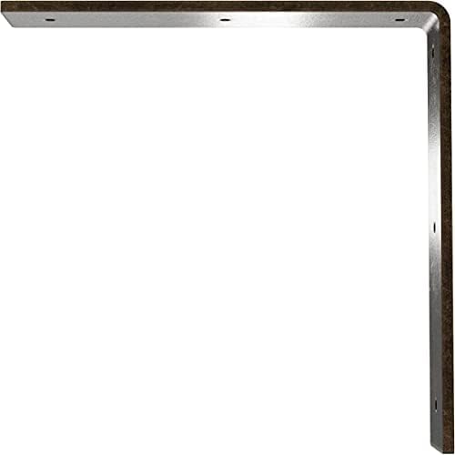 2" W x 10" D x 10" H Hamilton Steel Bracket, Antiqued Pale Gold