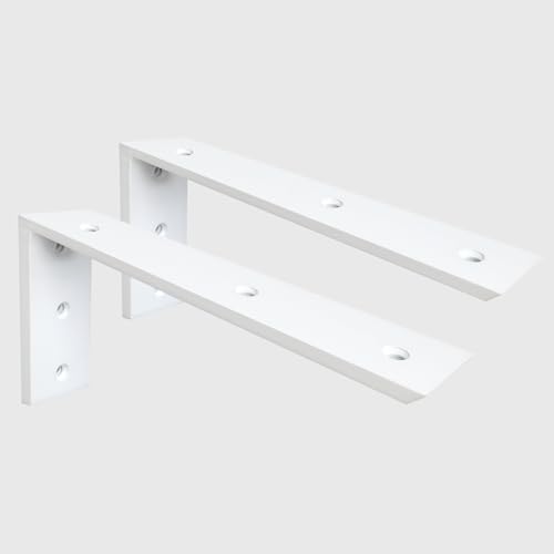 WINKER Countertop Support Bracket 2 Pack Heavy Duty 3/8" Thick Hidden L Shelf Bracket 14" x 6" x 2.5" Metal Corbels for 