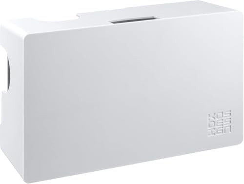 Cable Management Box ABS 12.6x7.9x4.5in, White, Mounting Kit Included