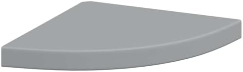 vidaXL Floating Corner Shelf Gray 13.8"x13.8"x1.5" MDF