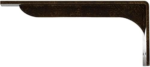 Ekena Millwork BKTM02X12X05EBABS Steel Bracket Embrey, 2" W x 12" D x 5 1/4" H, Antiqued Brass