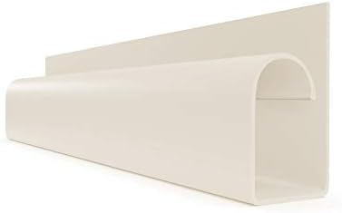 Electriduct Large Hook Channel Cable Raceway Desk Cord and Wire Organizer - 36 Inch (Pack of 3) - Ivory