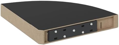 vidaXL Floating Corner Shelf High Gloss Black 9.8"x9.8"x1.5" MDF