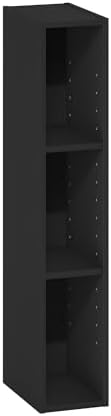 Furinno Fulda Book Shelf, 3-Tier Narrow Bookshelf, Bookcase with 6-in Width Storage Shelf, 9.3 x 5.9 x 31.5, for Living 