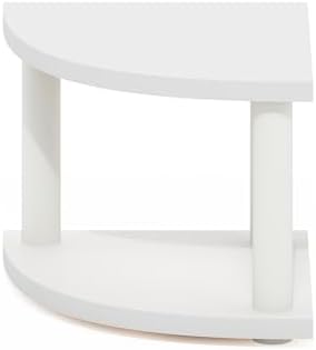 Furinno Turn-N-Tube Kitchen Countertop Organizer, 2-Tier Corner Countertop Organizer Shelf, Corner Shelf, for Kitchen, P