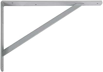 Amig - Shelf Bracket Stainless Steel Model 9 | Metal Bracket for Shelves | Shelf Bracket | Colour Metallic Grey | Dimens