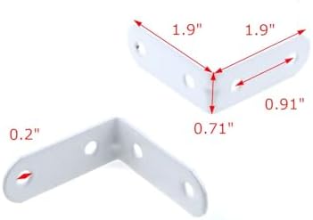 Coshar 40 Pcs Small Right Angle Bracket Corner Brace L Shape Shelf Bracket