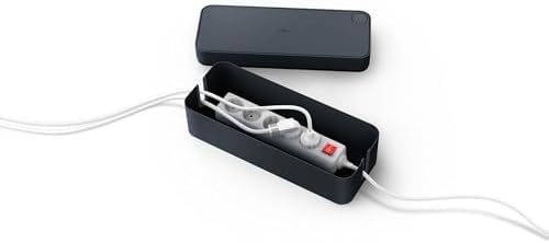 Durable, Cable Management Box Organizer, Graphite, Large
