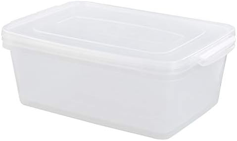 Gloreen Clear Storage Bin, 16 Quart Latch Container Bin with Lid, Pack of 2
