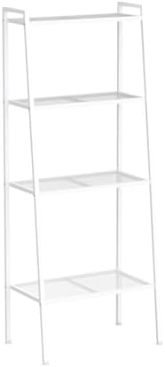 Ladder Shelf,Black Bookshelf 4 Tier Small Bookshelf,Ladder Shelf Bookcase,Tall Bookshelf,Leaning Bookshelf,Skinny Booksh